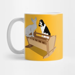 Dog Cat and Cradle Mug